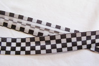 Bias tape black-white squares, 2 cm