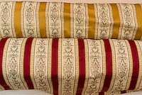 Biedermeier furniture fabric in red or yellow