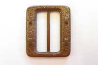 Brown belt buckle, 4 and 5 cm