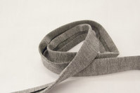 Jersey ribbon grey melange 2 cm