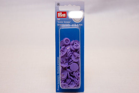 Purple plastic press fasteners ø 12.4 mm