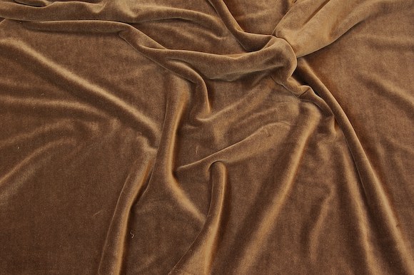 Stretch velvet chocolate brown