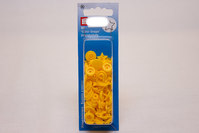 Yellow plastic press fasteners ø 12.4 mm