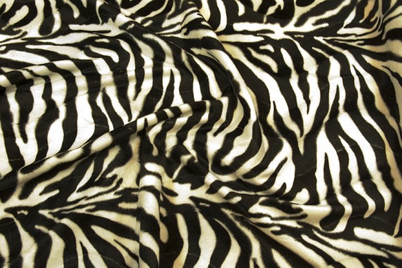 Zebra faux fur in beautiful natural-looking quality