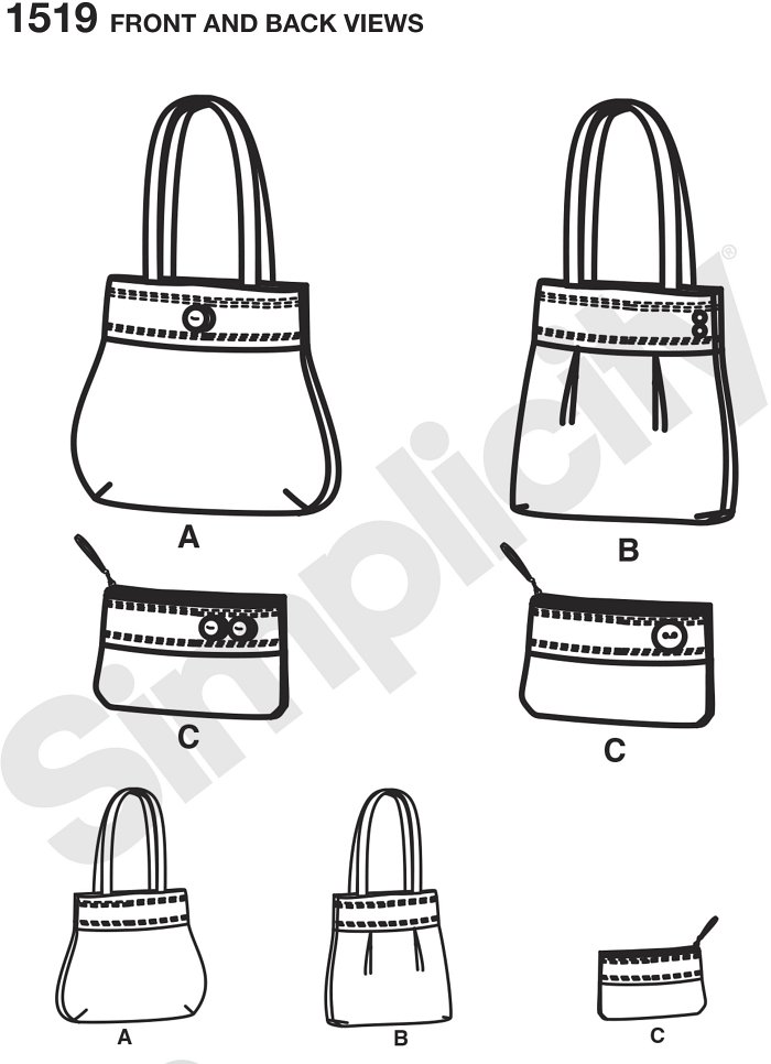 These two stylish bags and matching clutch by Sweat Pea Totes will hold everything you need while out and about. Simplicity sewing pattern. These two stylish bags and matching clutch by Sweat Pea Totes will hold everything you need while out and about. Simplicity sewing pattern.