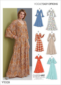 Misses Dress - Vogue Easy Options, Custom Fit. Vogue 9328. 