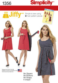 Misses´ Jiffy® Reversible Wrap Dress. Simplicity 1356. 