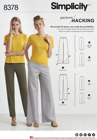 Knit Pant with Two Leg Widths and Options for Design Hacking. Simplicity 8378. 