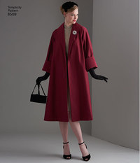 Elegant retro coat. Simplicity 8509. 