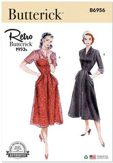 Dress with sleeve variations. Butterick 6956. 