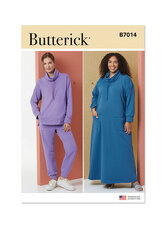 Lounge dress, top and pants. Butterick 7014. 