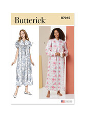 Nightgown with sleeve and length variations. Butterick 7015. 