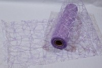 Light purple partyrunner-fabric in hairlike polyester checks