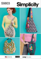 Bags in Four Styles by Elaine Heigl Designs. Simplicity 9803. 