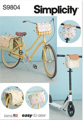 Bicycle baskets, bags and panniers. Simplicity 9804. 