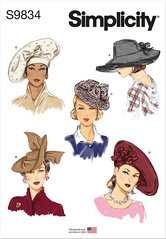 Hats in Five Styles. Simplicity 9834. 