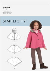 Childrens Capes and Poncho. Simplicity 9197. 