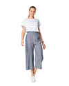 TrousersPants with Elastic Waist with Pockets in Seams, Wide Leg
