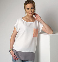 Top with round neck. Butterick 6214. 