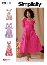 Dress with Sleeve and Length Variations. Simplicity 9950. 