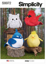 Plush birds. Simplicity 9972. 