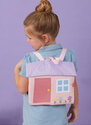 Doll house backpack with bear