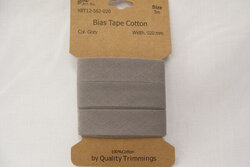 Bias tape light cotton grey 2cm