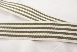Girth striped olive and offwhite 4cm