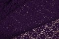 Deep purple, soft lace with stretch along fabric