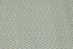 Firm cotton with small retro-pattern in dusty-turqoise