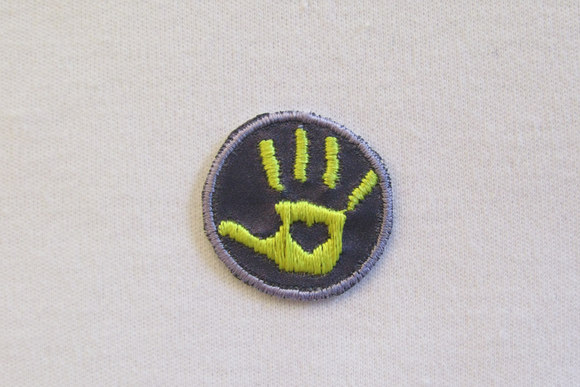 Hand patch Yellow-purple 2.5cm