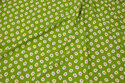 Moss-green blouse viscose with small daisies