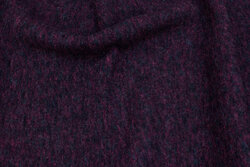 Red-purple, speckled felt wool