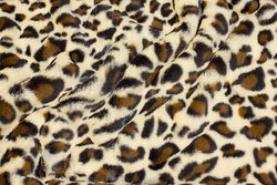 Soft, faux fake-fur-fabric in cheeta pattern