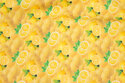 Yellow cotton with ca. 2 cm lemons