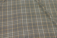 Grey and black stretch-checks with light brown stripe