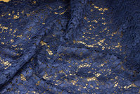 Navy lace with scallops in both sides