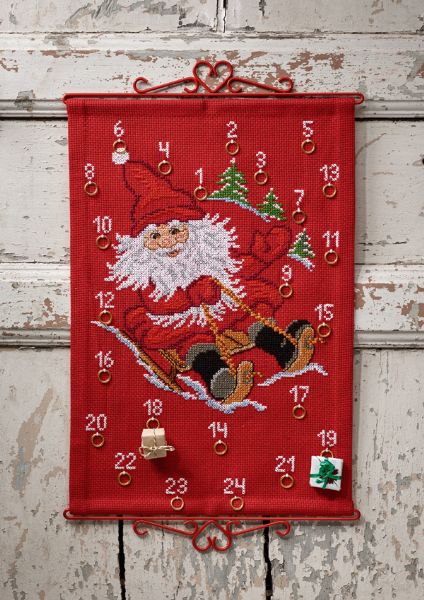 Christmas calendar Santa with sled