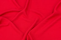 Soft, red viscose mousselin