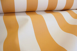 Texgard-coated awning fabric, ocher and ivory color
