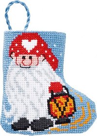 Elf christmas stocking. Permin 01-9211. 