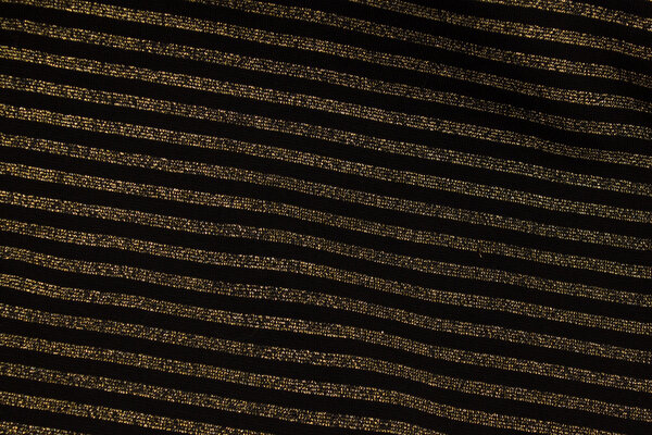 Across-striped rib-fabric in black and gold