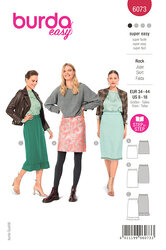 Skirt in Three Lengths with Elastic, Slim Shape. Burda 6073. 