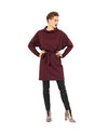 Top, Dress with Loose Roll Neck Collar