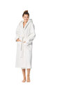 Bathrobe with Hood and Patch Pockets
