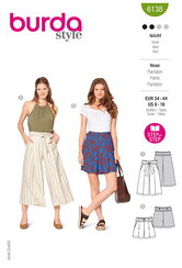 Culottes, Trousers, Pants. Burda 6138. 