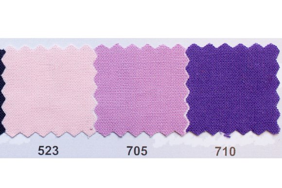 Colored thick cotton in light red, light-purple and purple