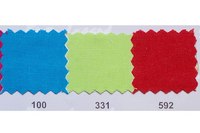 Colored thick cotton in turqoise, light green and red