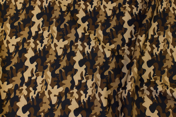 Light cotton with camouflage-pattern in brown nuances