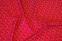 Red cotton with white line-pattern